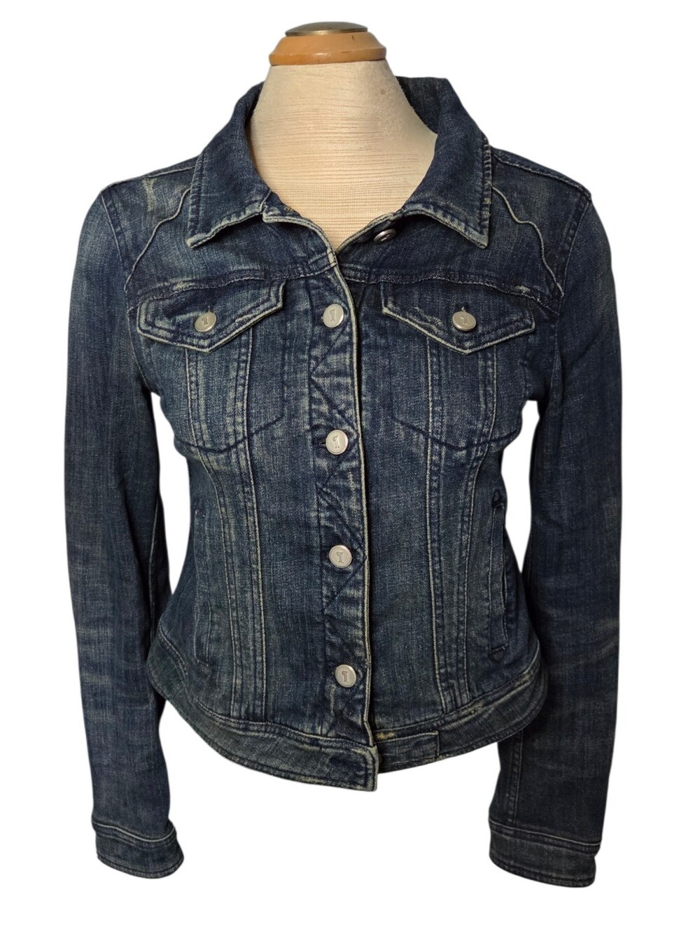 Anthropologie Pilcro Distressed Denim Jacket Size M